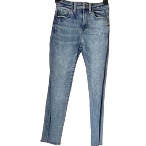 Pistola women’s high rise distressed denim frayed hem jeans/ size 2 - Picture 1 of 8